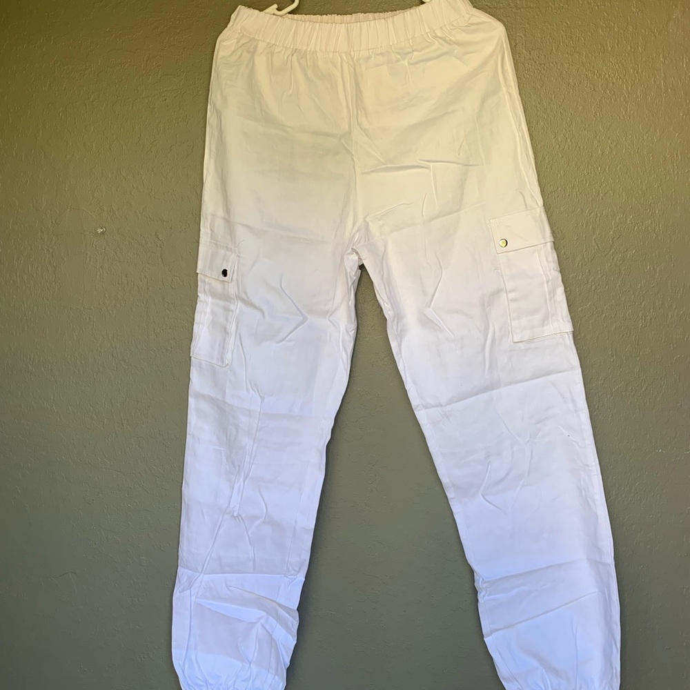 White Cargo Pants